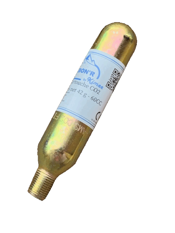 Cartouche CO2 42g (60CC) pour airbag