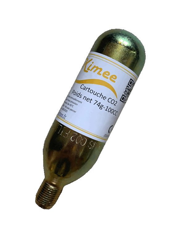 Cartouche CO2 74g (100CC) pour airbag