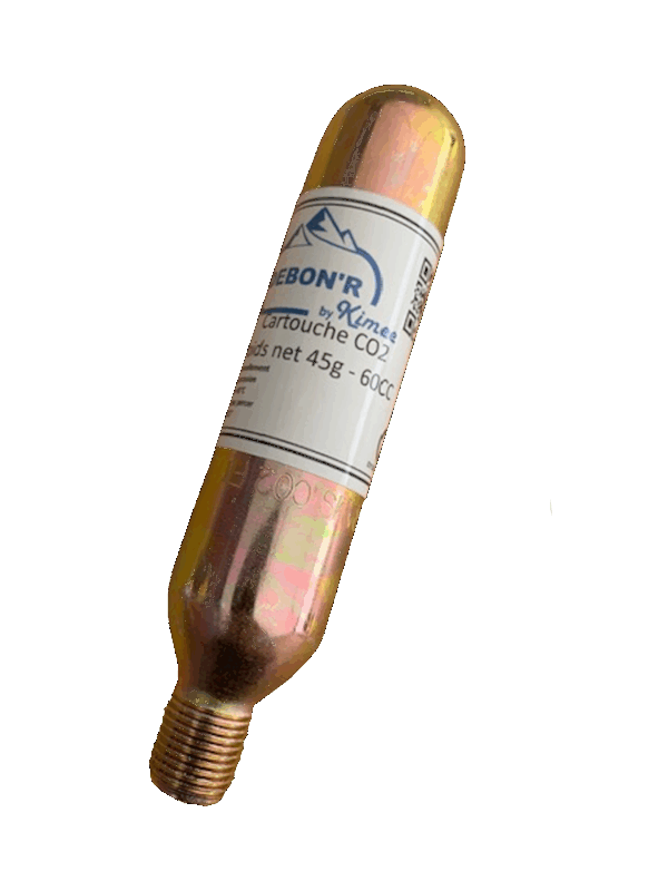 Cartouche CO2 45g (60CC) pour airbag