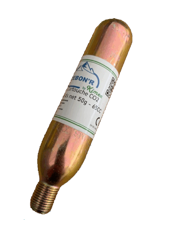 Cartouche CO2 50g (65CC) pour airbag